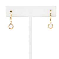 Gold Filled Crystal Drop Huggie Earrings