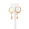 Gold Filled Crystal Drop Huggie Earrings