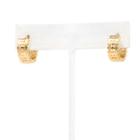 Gold Filled Crystal Huggie Earrings