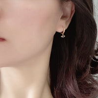 Gold Filled Evil Eye Huggie Earrings
