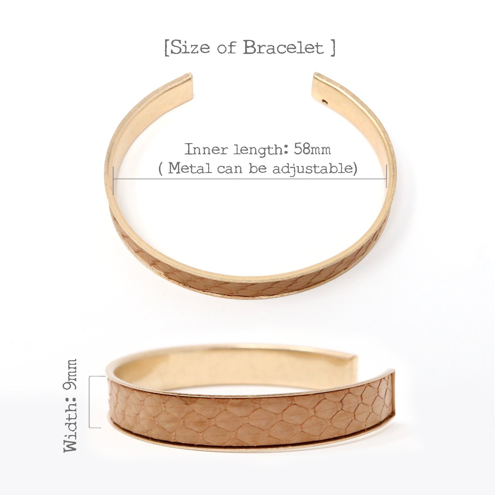 Leather Adjustable Cuff Bracelet - Bauble Sky