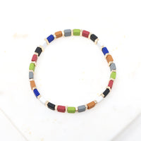 Color Block Stretchable Bracelet - Bauble Sky