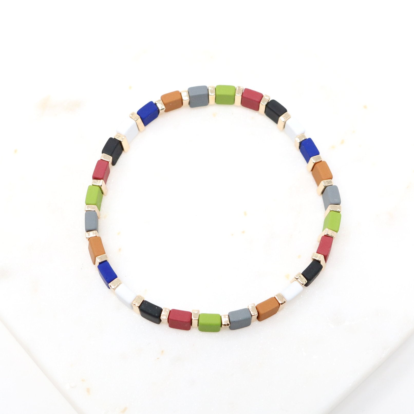 Color Block Stretchable Bracelet - Bauble Sky