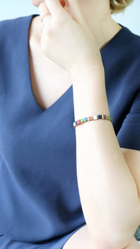 Color Block Stretchable Bracelet - Bauble Sky