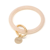 Personalized Silicone Keyring Bracelet with Circle - Bauble Sky