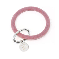 Personalized Silicone Keyring Bracelet with Circle - Bauble Sky
