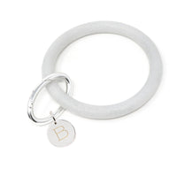 Personalized Silicone Keyring Bracelet with Circle - Bauble Sky