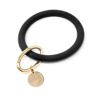 Personalized Silicone Keyring Bracelet with Circle - Bauble Sky