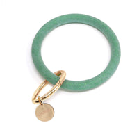Personalized Silicone Keyring Bracelet with Circle - Bauble Sky