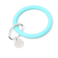 Personalized Silicone Keyring Bracelet with Circle - Bauble Sky