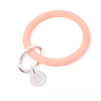 Personalized Silicone Keyring Bracelet with Circle - Bauble Sky