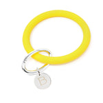 Personalized Silicone Keyring Bracelet with Circle - Bauble Sky