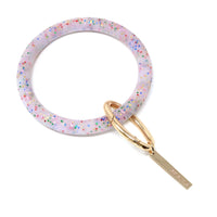 Personalized Silicone Keyring Bracelet with Bar - Bauble Sky