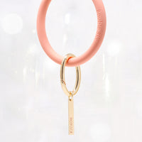 Personalized Silicone Key Ring Bracelet with Bar charm - Bauble Sky