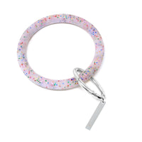 Personalized Silicone Keyring Bracelet with Bar - Bauble Sky