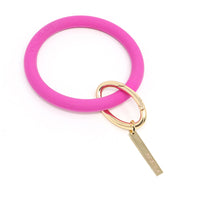 Personalized Silicone Key Ring Bracelet with Bar - Bauble Sky