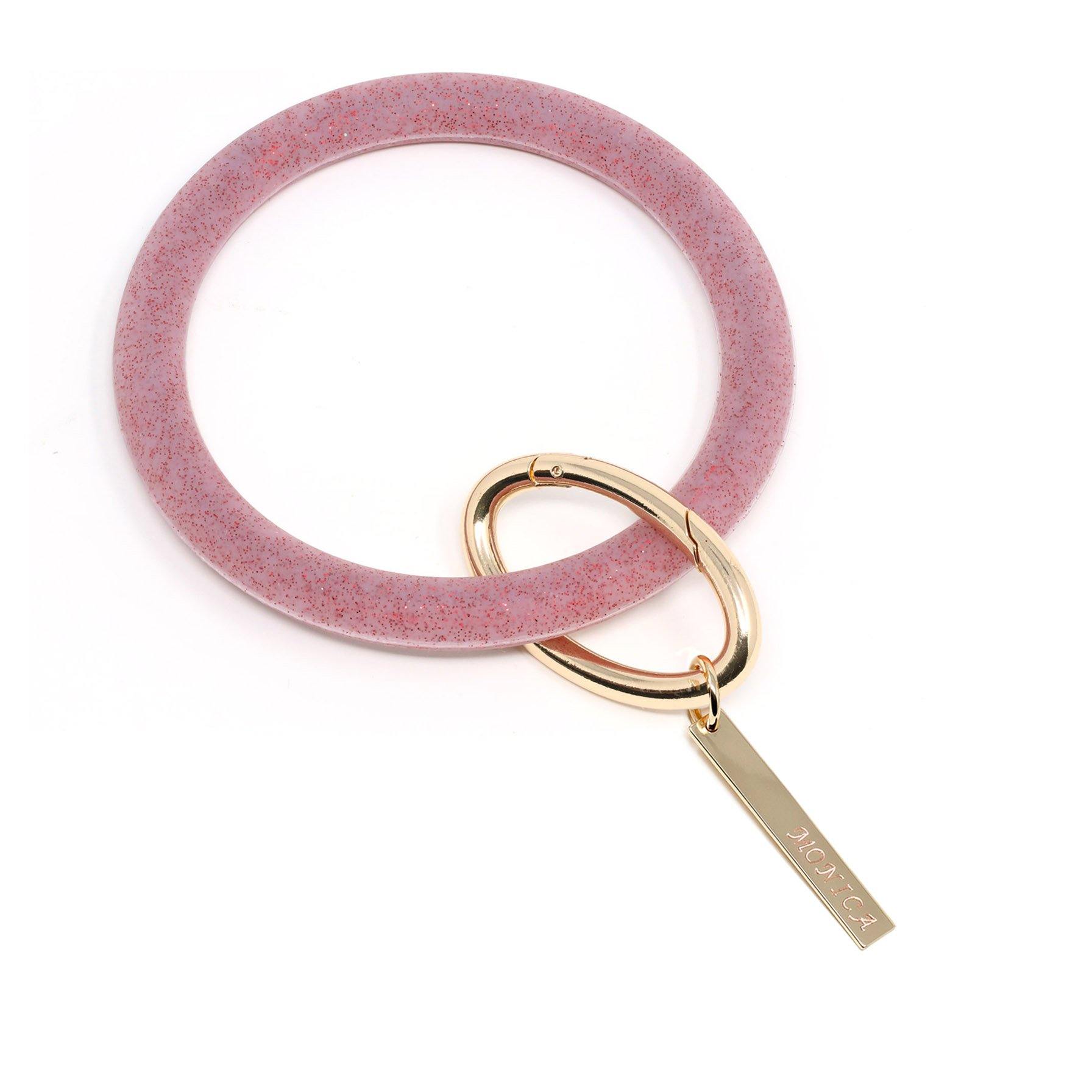 Personalized Silicone Keyring Bracelet with Bar - Bauble Sky