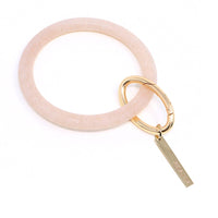 Personalized Silicone Keyring Bracelet with Bar - Bauble Sky
