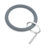 Personalized Silicone Keyring Bracelet with Bar - Bauble Sky