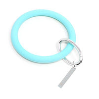 Personalized Silicone Keyring Bracelet with Bar - Bauble Sky