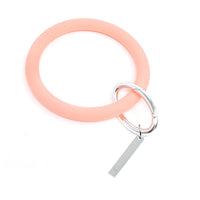 Personalized Silicone Keyring Bracelet with Bar - Bauble Sky