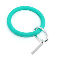 Personalized Silicone Keyring Bracelet with Bar - Bauble Sky