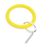 Personalized Silicone Keyring Bracelet with Bar - Bauble Sky