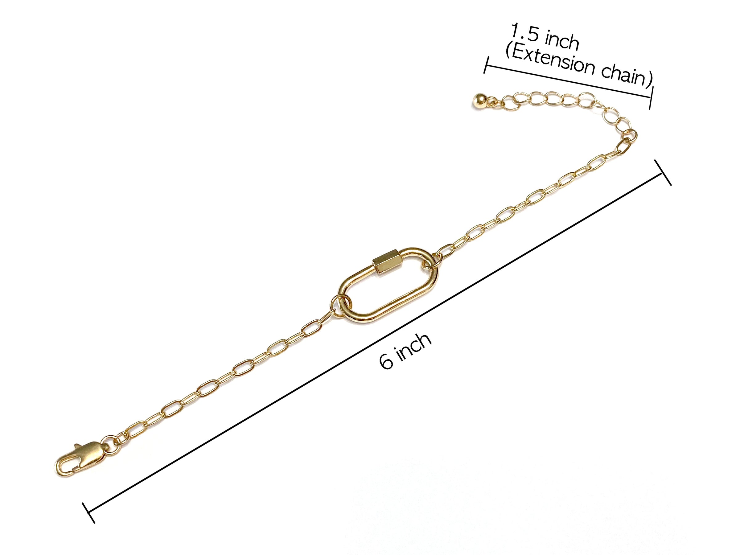 Carabiner Lock Linked Bracelet - Bauble Sky
