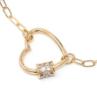 Heart Carabiner Lock Bracelet - Bauble Sky