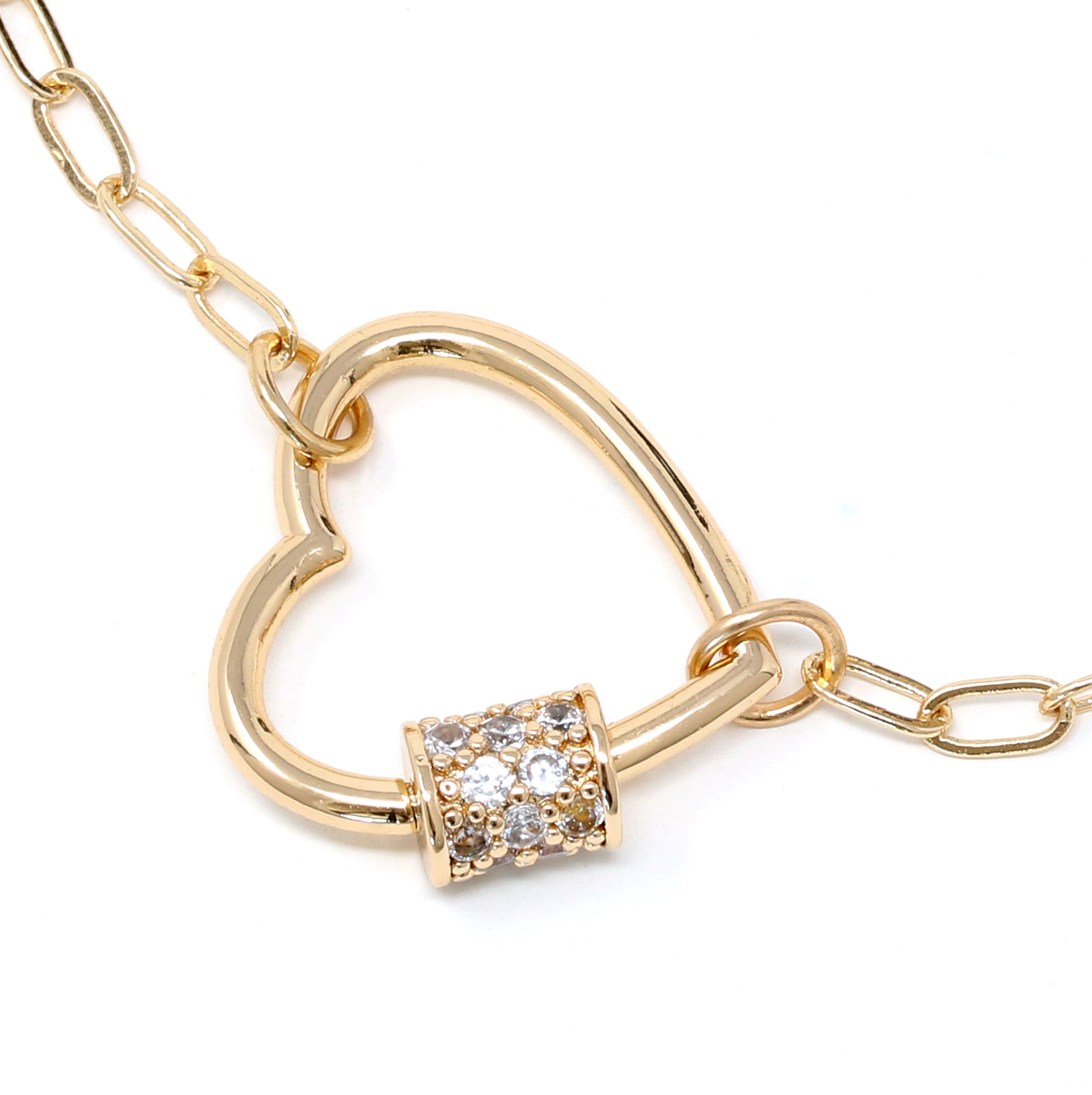 Heart Carabiner Lock Bracelet - Bauble Sky