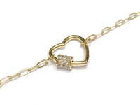 Heart Carabiner Lock Bracelet - Bauble Sky