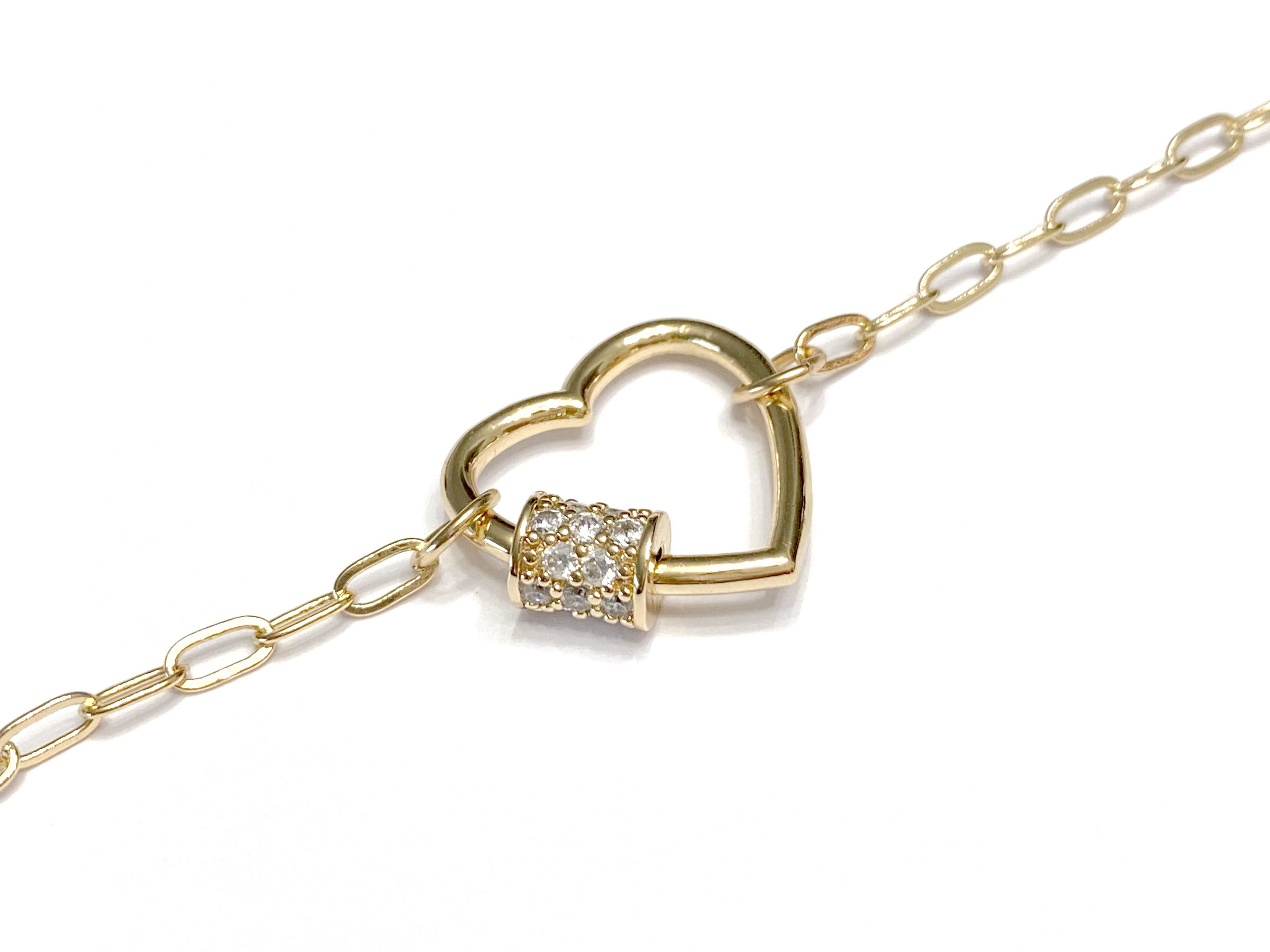 Heart Carabiner Lock Bracelet - Bauble Sky