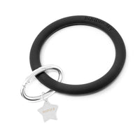 Personalized Silicone Key Ring Bracelet with Star - Bauble Sky