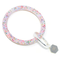 Personalized Silicone Key Ring Bracelet with Hexagon - Bauble Sky
