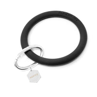 Personalized Silicone Key Ring Bracelet with Hexagon - Bauble Sky