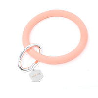 Personalized Silicone Key Ring Bracelet with Hexagon - Bauble Sky