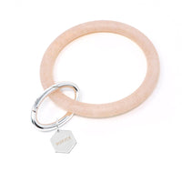 Personalized Silicone Key Ring Bracelet with Hexagon - Bauble Sky