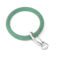 Silicone Key Ring Bracelet with Heart Carabiner Lock - Bauble Sky