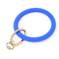 Silicone Key Ring Bracelet with Heart Carabiner Lock - Bauble Sky
