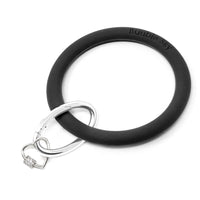 Silicone Key Ring Bracelet with Heart Carabiner Lock - Bauble Sky