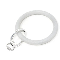 Silicone Key Ring Bracelet with Heart Carabiner Lock - Bauble Sky