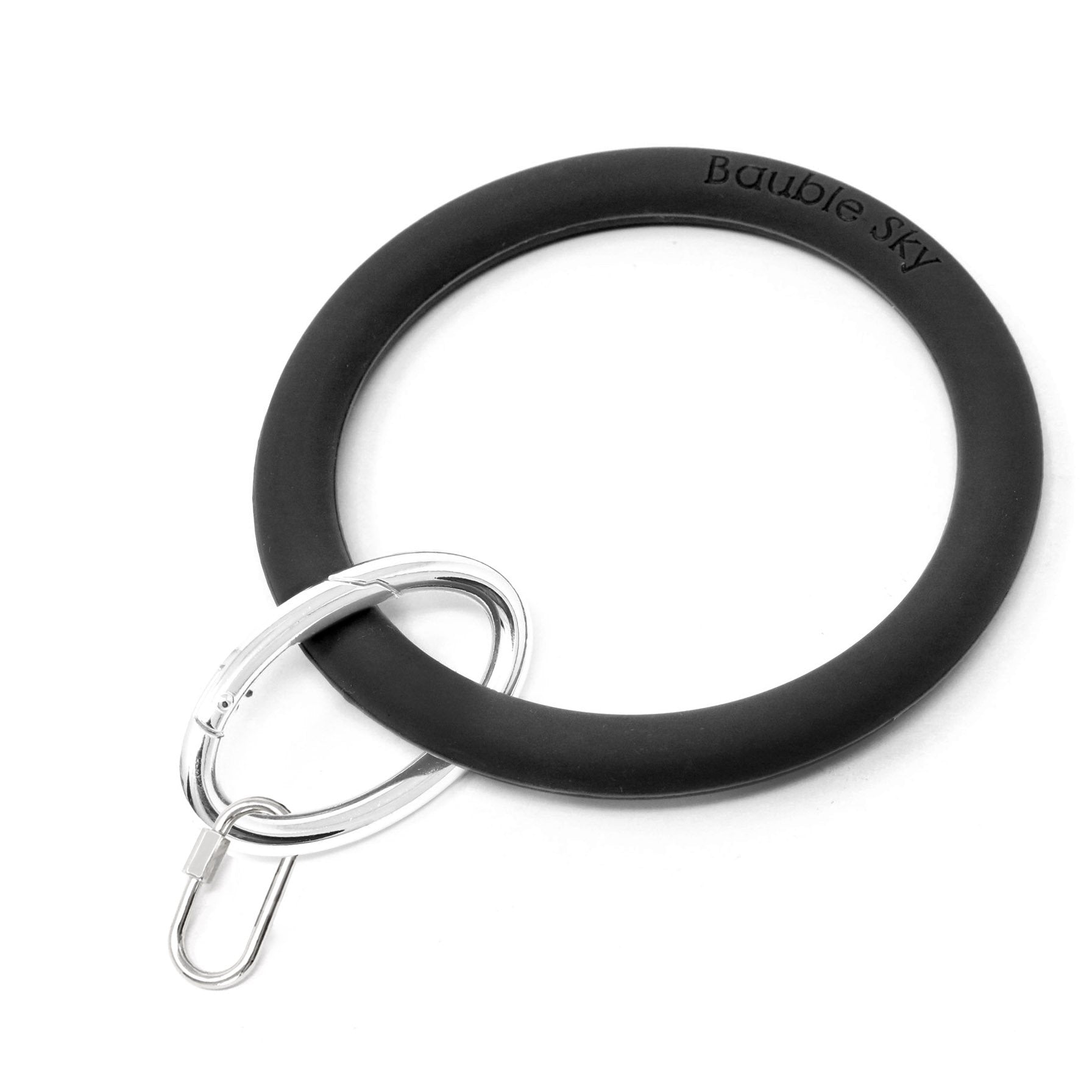 Silicone Key Ring Bracelet with Carabiner Lock - Bauble Sky