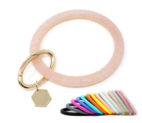 Silicone Keyring Bracelet with Hexagon - Bauble Sky