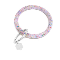 Silicone Key Ring Bracelet with Hexagon - Bauble Sky