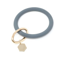 Silicone Key Ring Bracelet with Hexagon - Bauble Sky