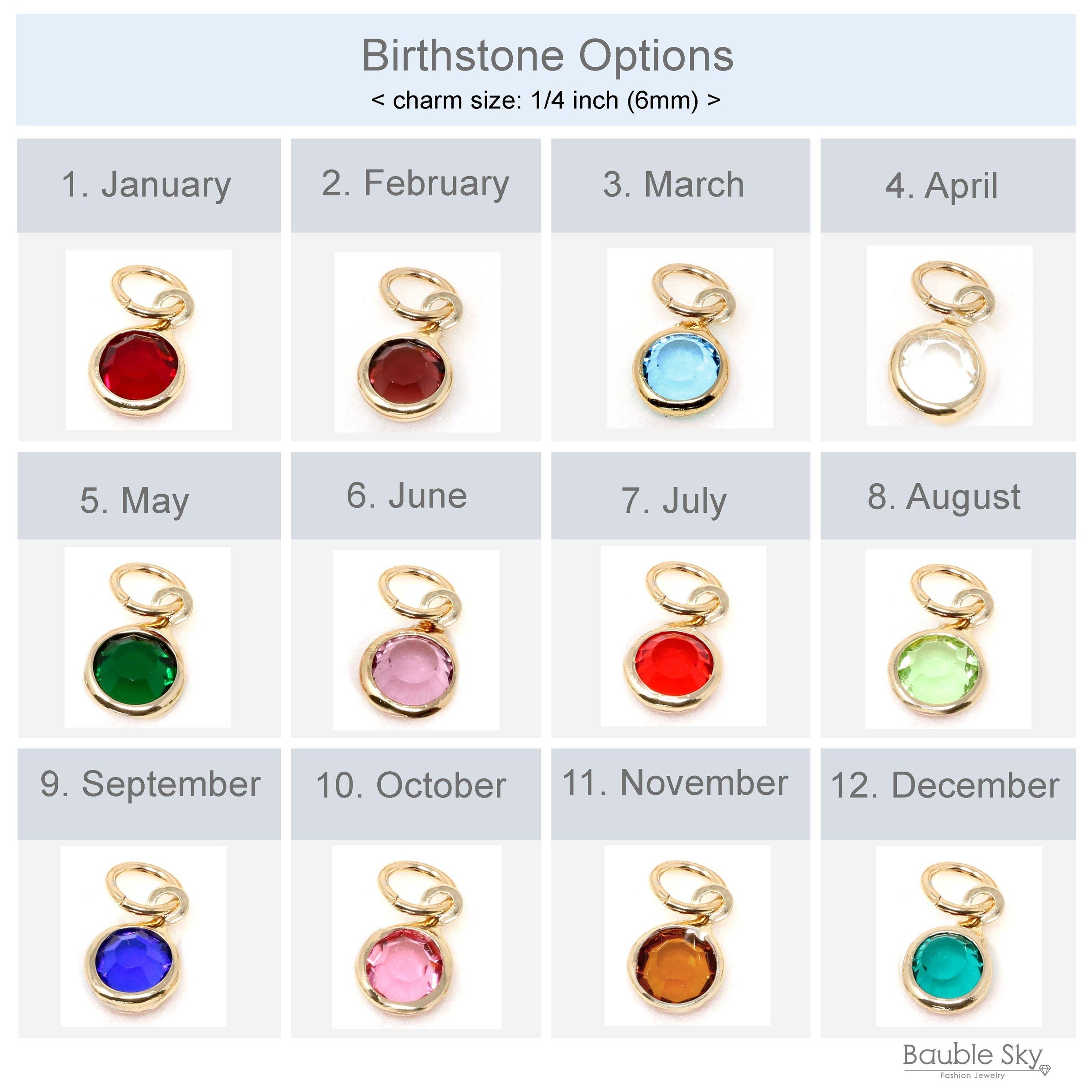 Birthstone Carabiner Lock Necklace - Bauble Sky