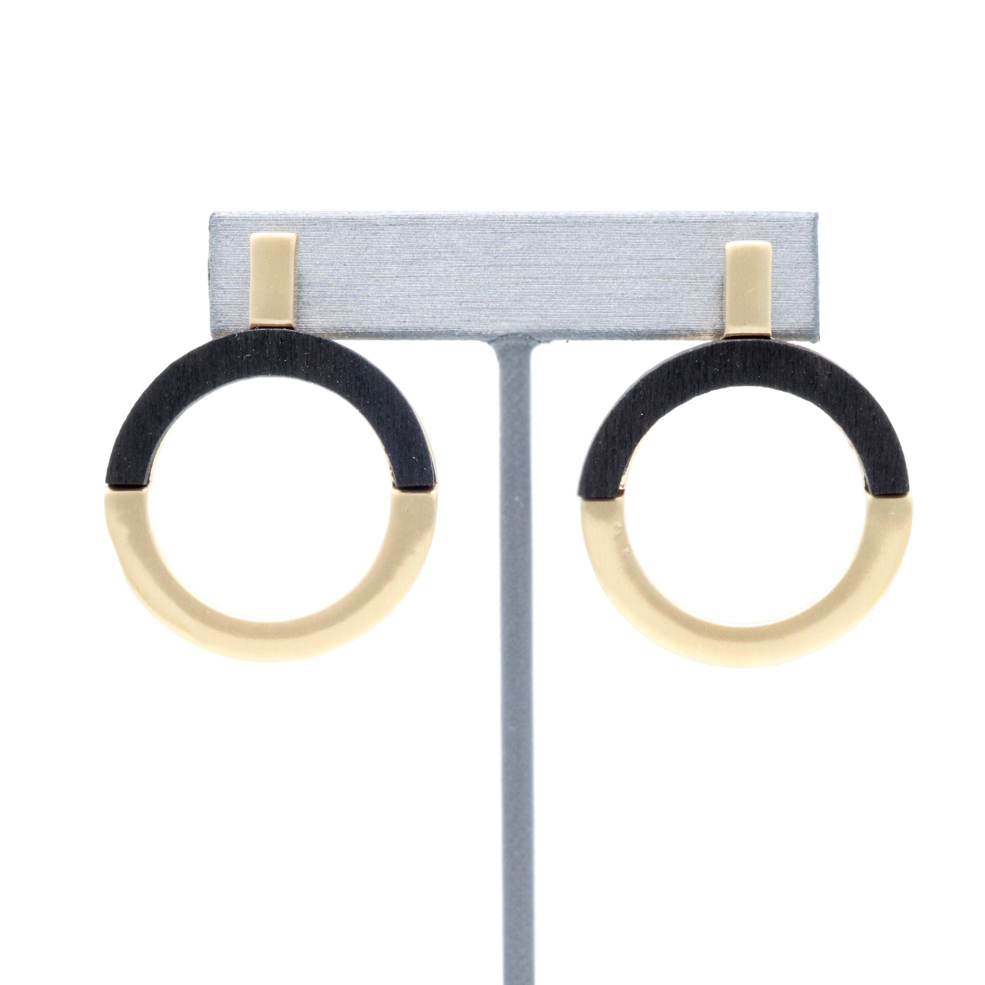 Geometric Wooden Earring - Bauble Sky