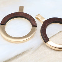 Geometric Wooden Earring - Bauble Sky
