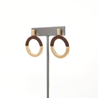 Geometric Wooden Earring - Bauble Sky