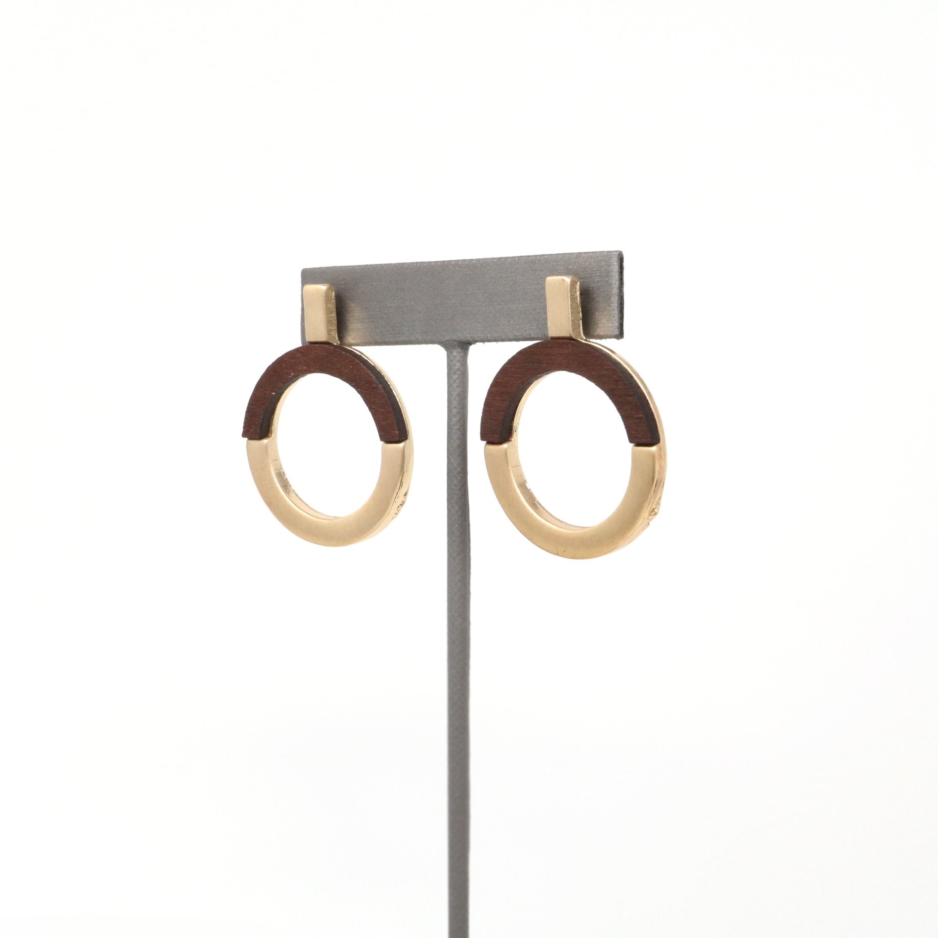 Geometric Wooden Earring - Bauble Sky